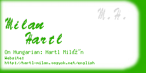 milan hartl business card